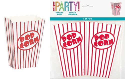 10 Popcorn Boxes 15cm H x 11.5cm W (6" x 4.5")